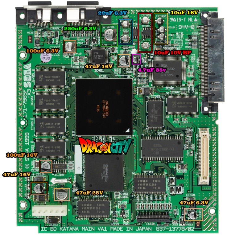 Dreamcast Condensateurs VA1